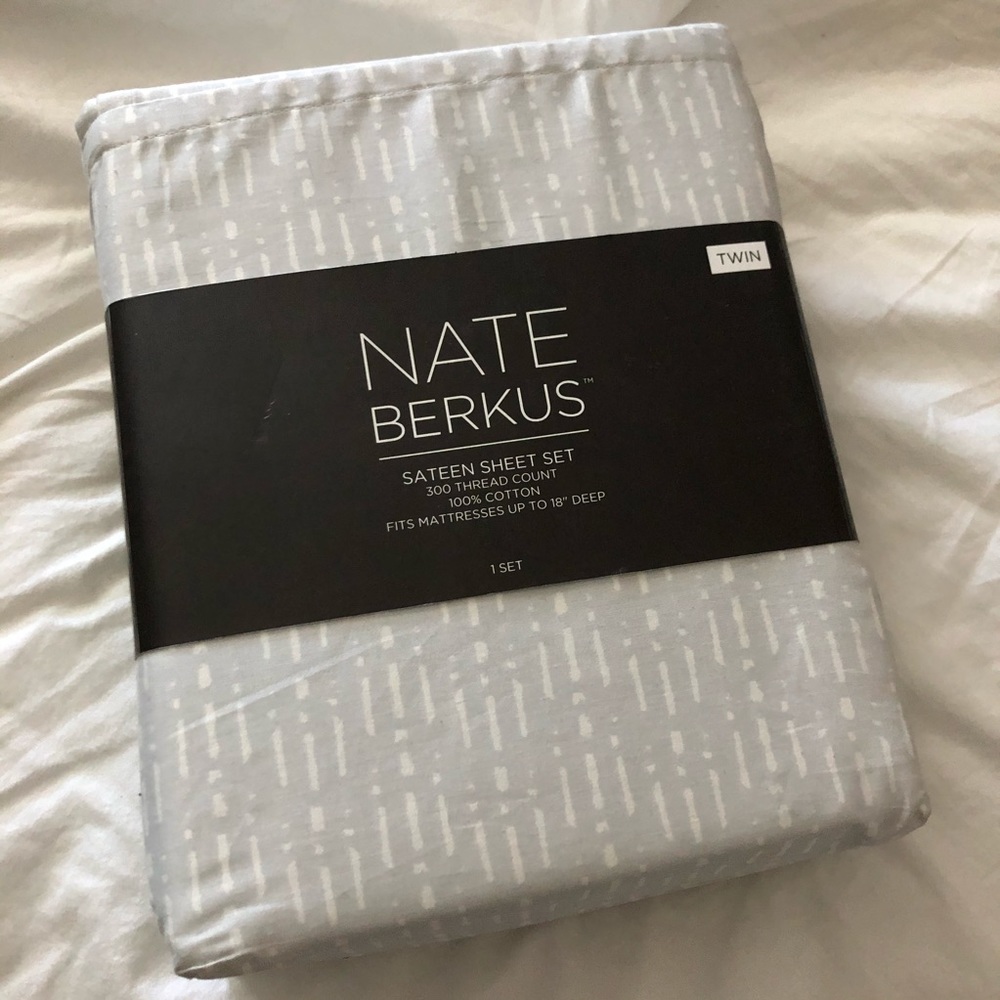 Nate Berkus Sateen Twin Sheet Set